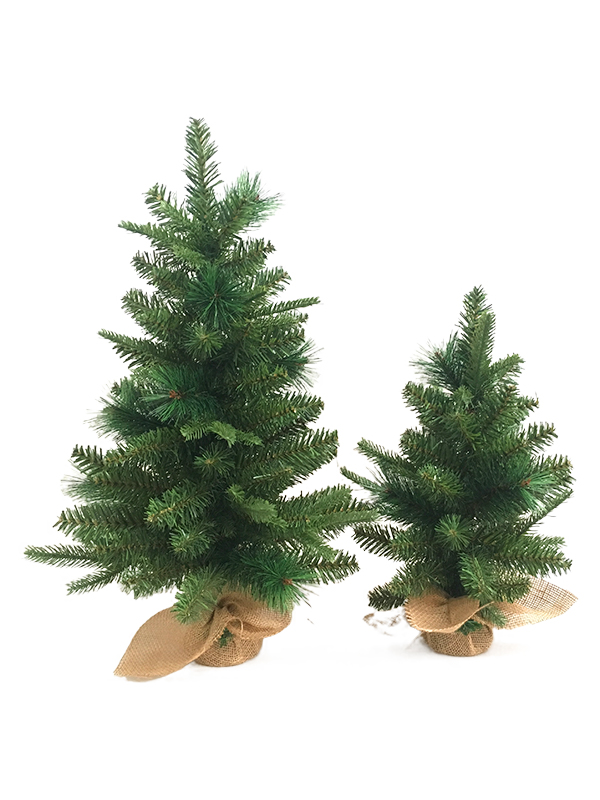 PVC PE Pine Needle Series ต้นคริสต์มาส - ตีนถุงผ้าลินิน 40 ซม